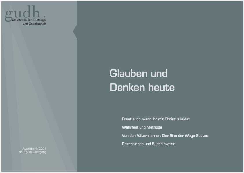 Ansehen Bd. 15 Nr. 27 (2021): Glauben und Denken heute 1/2021